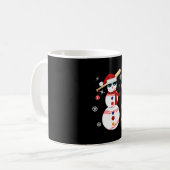 Kersthonkbal Snowman Santa Hat Gift Koffiemok (Voorkant links)