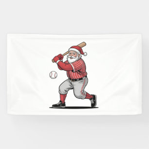 Kersthonkbal spelen als kerstman sport spandoek