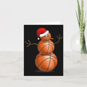 KersthonkbalShirt - Basketball Snowman Kaart