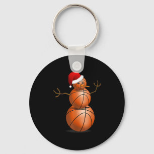KersthonkbalShirt - Basketball Snowman Sleutelhanger