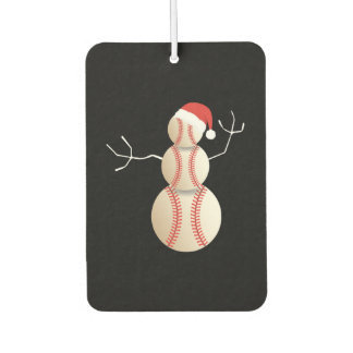 Kersthonkbalshirt met Snowman-honkbal Luchtverfrisser