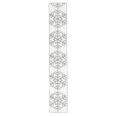 kersthoundstooth Snowflakes Lange Tafelloper (Voorkant)