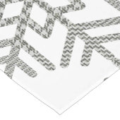 kersthoundstooth Snowflakes Lange Tafelloper (Hoek)