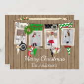 Kersthout Rustige fotokaart Feestdagenkaart (Voorkant / Achterkant)