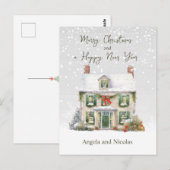 Kersthuis in Sneeuw Briefkaart (Voorkant / Achterkant)