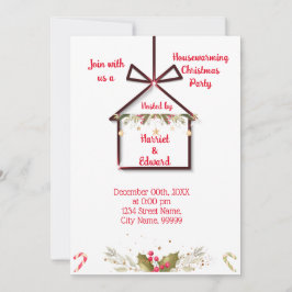 Kersthuis Verwarmingsfeest Uitnodiging