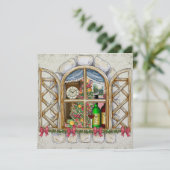 Kersthuisraam uitnodiging - SRF (Staand voorkant)