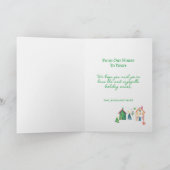 Kersthuizen Prettig Kerstfeest Feestdagen Kaart (Binnen)