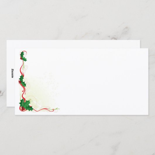 Kersthulst rand feestdagenkaart (Voorkant / Achterkant)