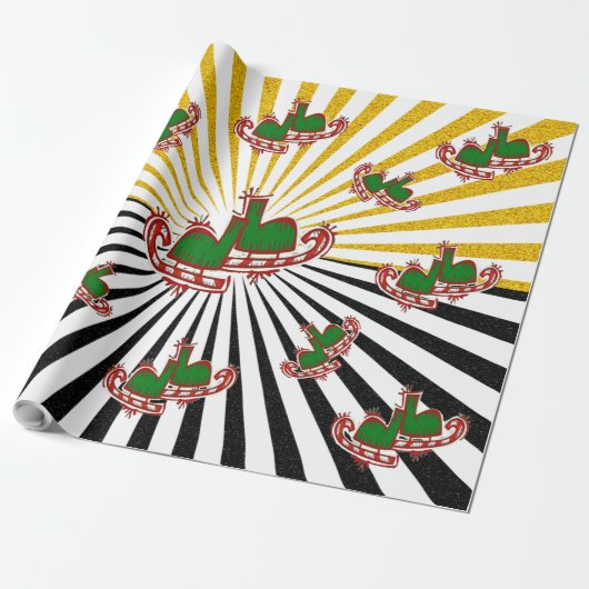 KerstijsSchaatsen - Cadeaupapier (Uitgerold)