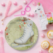 Kerstijsschaatsen Papieren Bordje (Feest)