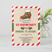 Kerstijsschaatsen Uitnodiging (Staand voorkant)