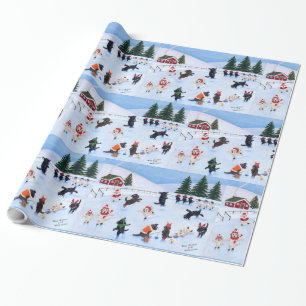 Kerstijsschilders Cadeaupapier