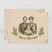  kerstillustratie feestdagenkaart (Voorkant / Achterkant)