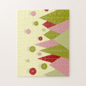 Kerstillustratie sierplanten en bomen legpuzzel (Verticaal)