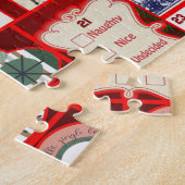 Kerstillustraties Vintage Kerstpret Legpuzzel (Zijkant)