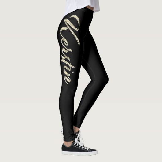 Kerstin or blanc Handwriting Legging (Droite)