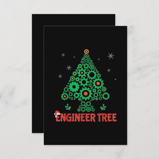 kerstingenieur, boomwerktechniek informatiekaartje (Voorkant / Achterkant)
