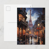 Kerstinkopen in Parijs Feestdagenkaart (Voorkant / Achterkant)