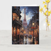 Kerstinkopen in Parijs Kaart (Gele Bloem)