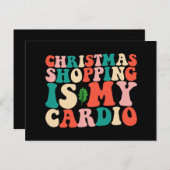 Kerstinkopen is mijn cardio vakantie briefkaart (Voorkant / Achterkant)
