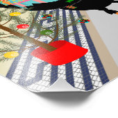 Kerstinkopen met de Portugese Haan Foto Afdruk (Hoek)