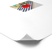 Kerstinkopen met de Portugese Haan Poster (Hoek)