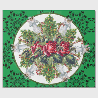 KERSTINPAKKEN ENGELEN ROZEN KERSTBOMEN CADEAUPAPIER