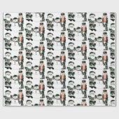 kerstinpakpapier, Camo Kerstmis Cadeaupapier (Vlak)