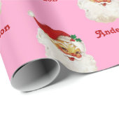 Kerstinpakpapier  Santa Custom Name Cadeaupapier (Rol Hoek)