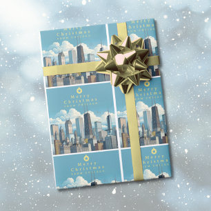 kerstinpakpapier voor Chicago Cadeaupapier