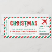 kerstinstapkaart Voucher Gift Ticket (Voorkant)