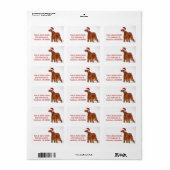 KerstIrish Setter Etiket (Full Sheet)