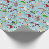 KerstItaliaanse Greyhound Dog Cadeaupapier (Hoek)