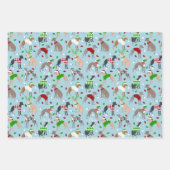 KerstItaliaanse Greyhound Dog Inpakpapier Vel (Voorkant)