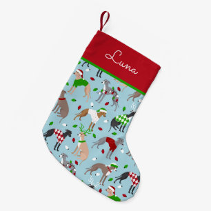 KerstItaliaanse Greyhound Dog Kleine Kerstsok