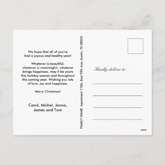 KERSTJAAR IN DE REVIEW 10 FOTO'S VAKANTIE FEESTDAGENKAART (Achterkant)