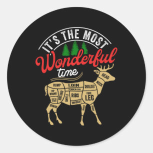 Kerstjacht Het is de meest wonderbaarlijke tijd va Ronde Sticker