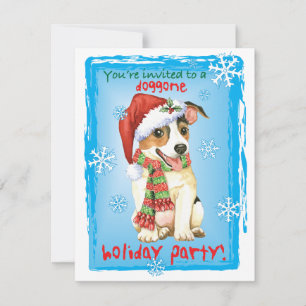KerstJack Russell Terrier Uitnodiging