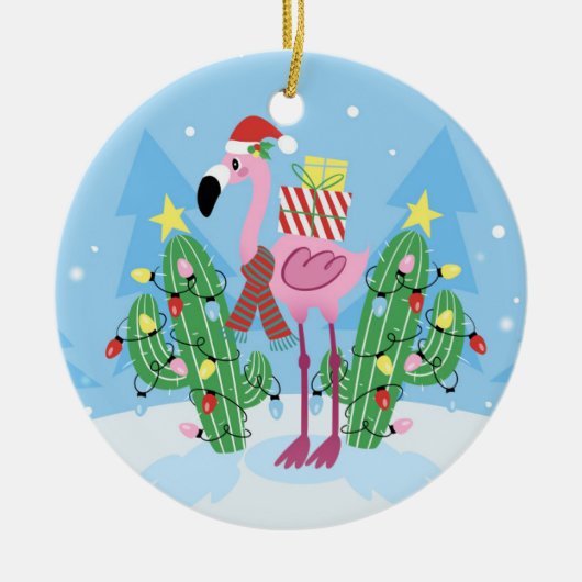 Kerstjargon met Cactus Keramisch Ornament (Voorkant)