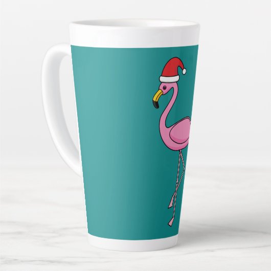 Kerstjargon met Santa Hat Latte Mok (Linkerhoek)