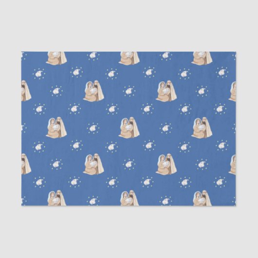 KerstJesus Wise Mannen Angels Tissuepapier (Voorkant)