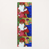Kerstjoga Mats - Black Santa Claus Art Yogamat (Voorkant)