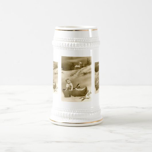 Kerstjongen, kruid en maretak bierpul (Center)