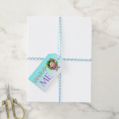 Kerstjongen met een groot Label Cadeaulabel (Met Touw)