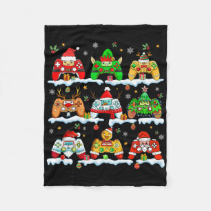 Kerstjongens Santa-elf Sneeuwman Gamecontroller Fleece Deken