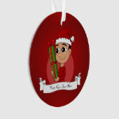 Kerstjongetensornament cartoon ornament (voorkant)