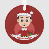Kerstjongetensornament cartoon ornament (achterkant)