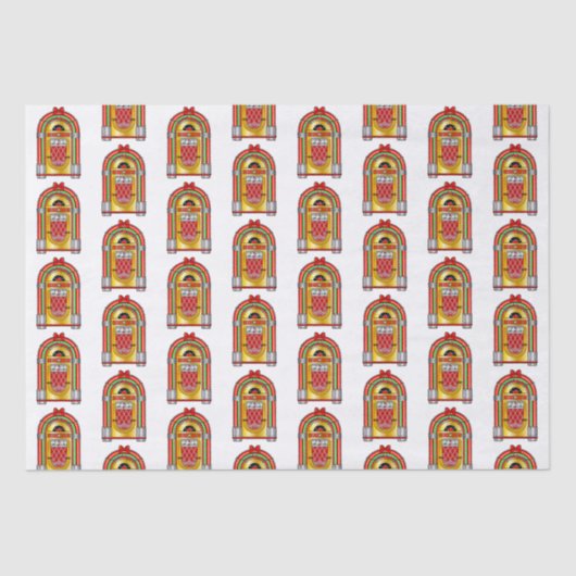 kerstjukebox tissuepapier (Voorkant)