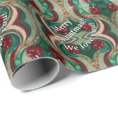 Kerstjuweeltinten Cadeaupapier (Rol Hoek)